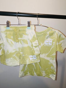 Lime Cargo Short Set