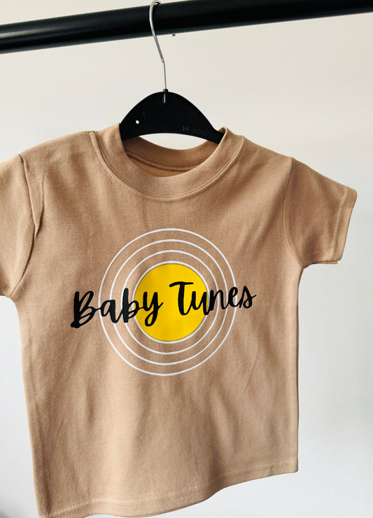 Baby Tunes T Shirt Beige