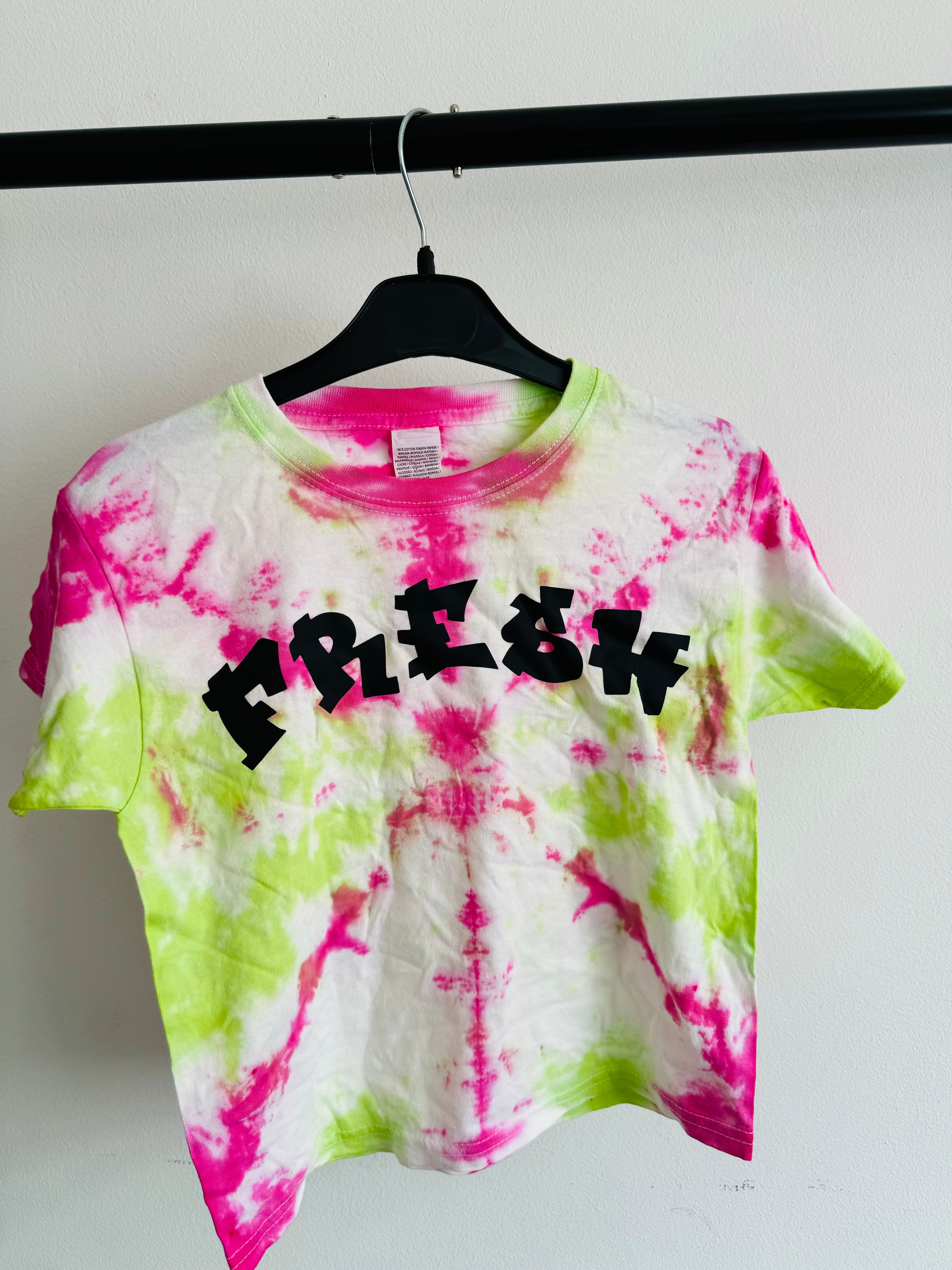 Lime & Pink Flag Tie Dye