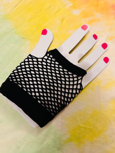 Black Fishnet Gloves